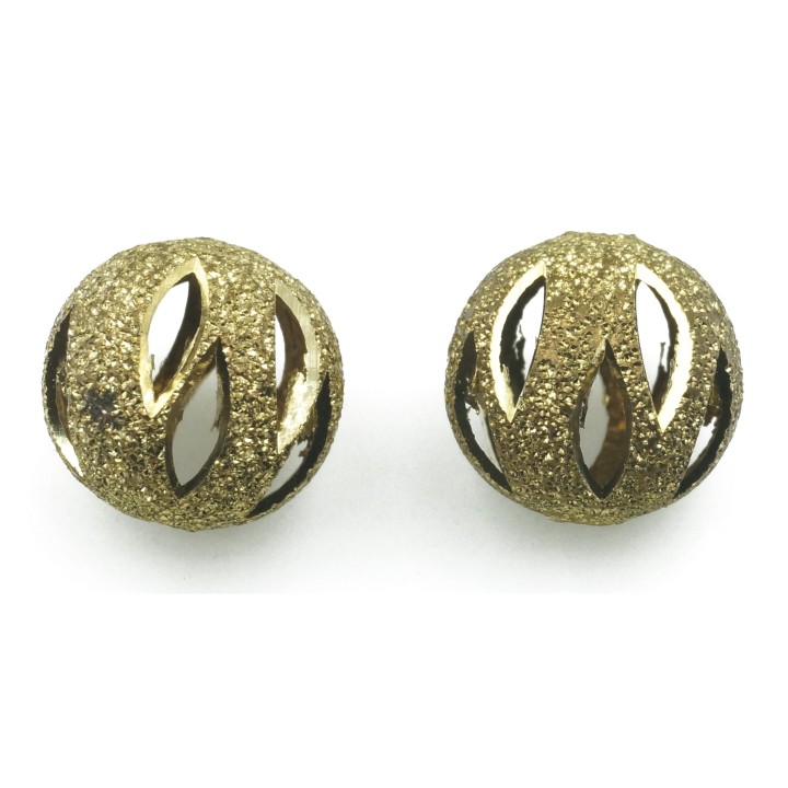 Bola perforada 12 mm de laton para collar y pulsera