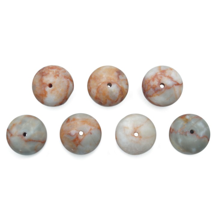 Piedra Natural 12x7mm Rondel Red Picaso Jasper