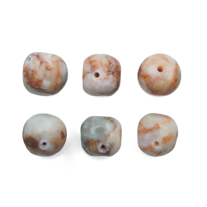 Piedra Natural 10mm Bola Deforme Red Picaso Jasper