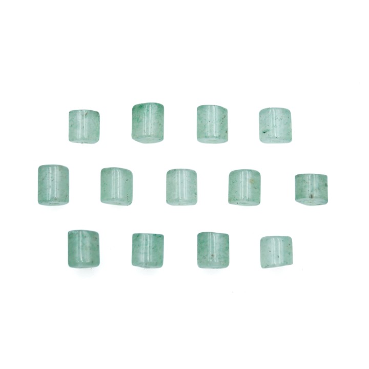 Piedra Natural 4mm Cilindro Green Aventurine