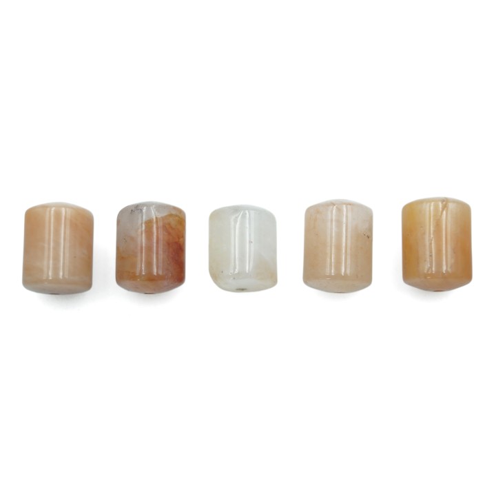 Piedra Natural 10x8mm Cilindro Indian Red Aventurine