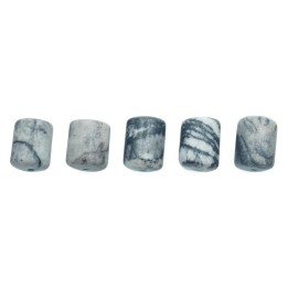 Piedra Natural 10x8mm Cilindro Black Picaso