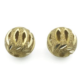 Bola perforada 12 mm de laton para collar y pulsera
