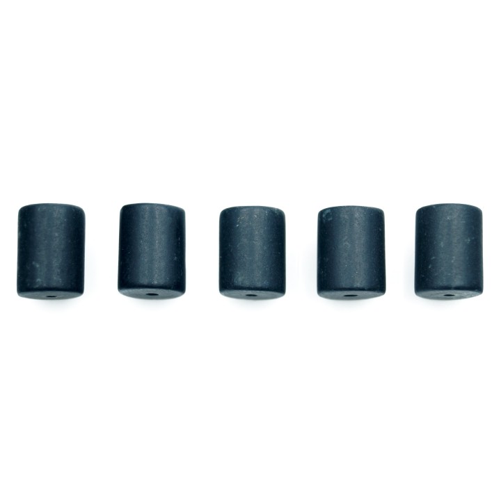 Piedra Natural 10x8mm Cilindro Black Stone
