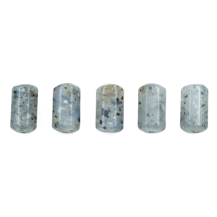Piedra Natural 6x12mm Cilindro Moss Quartz