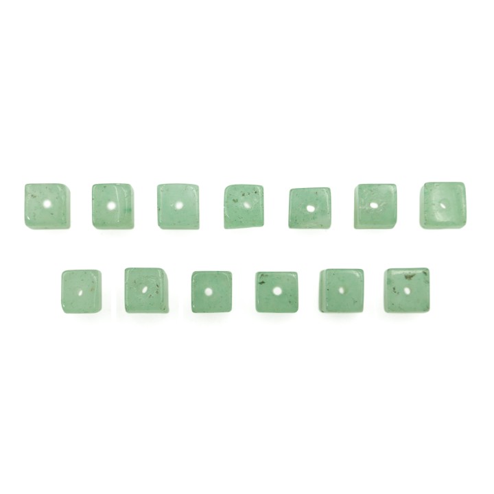 Piedra Natural 4mm Cubo Green Aventurine