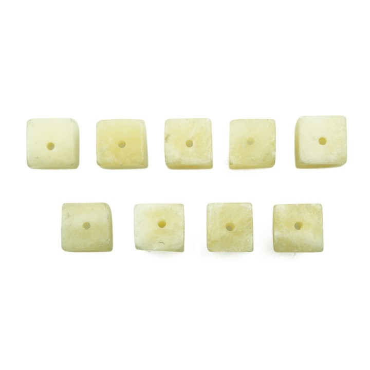 Piedra natural 6mm Cubo Miel Jade