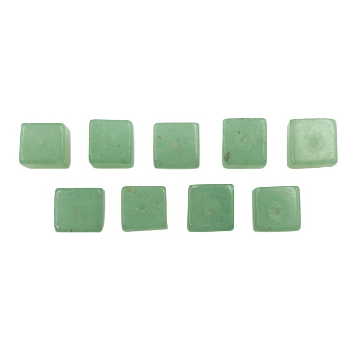 Piedra Natural 6mm Cubo Green Aventurine