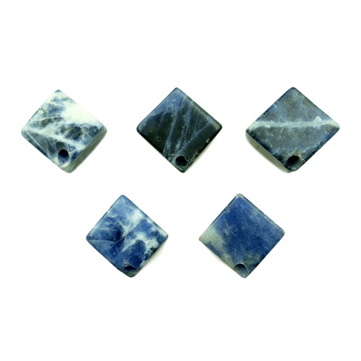 Piedra Natural 8mm Cubo Diagonal Sodalite