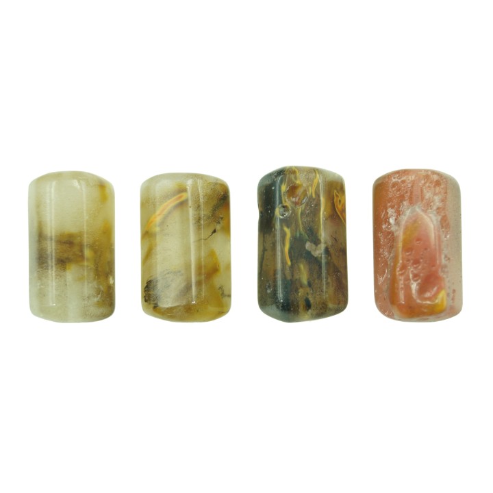 Piedra Natural 8x16mm Cilindro Tiger Glass