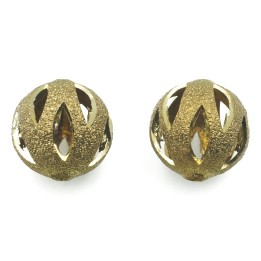 Bola perforada 14 mm de laton para collar y pulsera