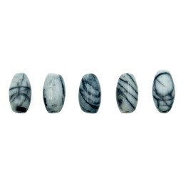 Piedra Natural 6x10mm Ovoide Liso Black Picaso