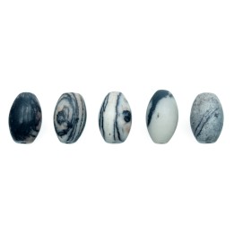 Piedra Natural 8x12mm Ovoide Liso Black Picaso