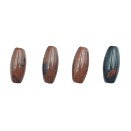 Piedra Natural 5x12mm Ovoide Liso Mahogany