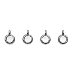 Redondo con argolla 11x8mm de pewter para collar y pulsera