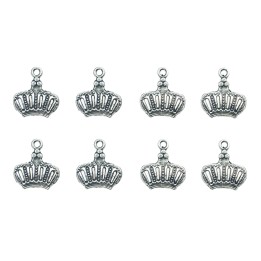 Corona con argolla 14x13mm de pewter para collar pulsera y aretes