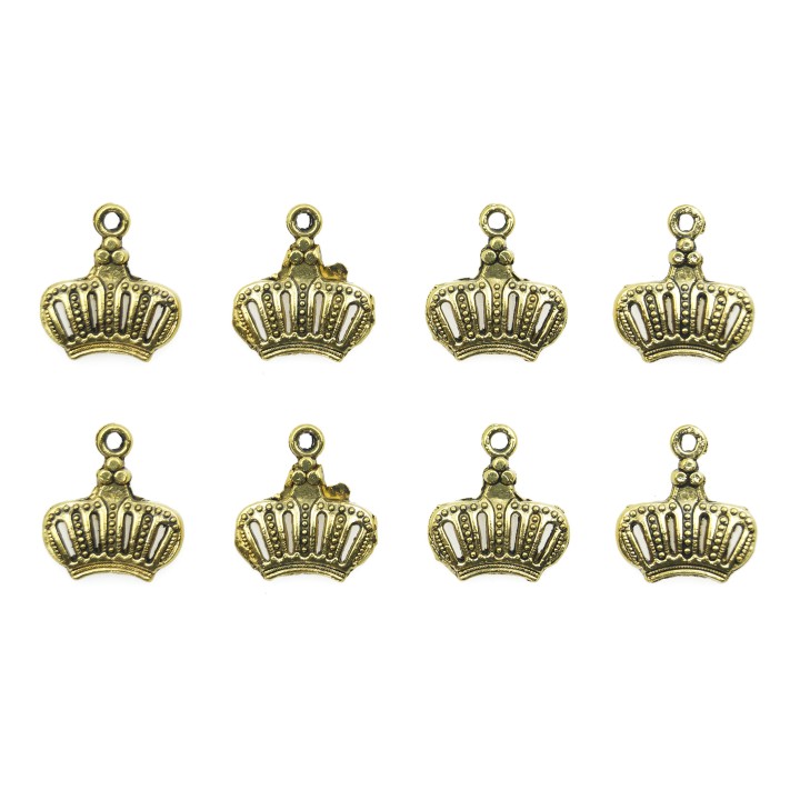 Corona con argolla 14x13mm de pewter para collar pulsera y aretes