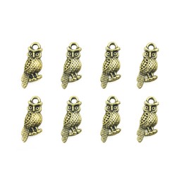 Buho con argolla 13x10mm de pewter para collar y pulsera