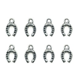 Herradura plana con argolla 15x10mm de pewter para collar pulsera y aretes