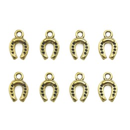 Herradura plana con argolla 15x10mm de pewter para collar pulsera y aretes