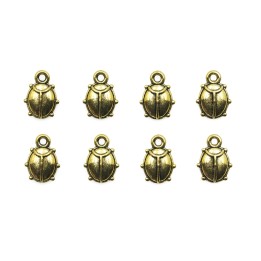 Escarabajo hueco con argolla 13x10mm de pewter para collar pulsera y aretes