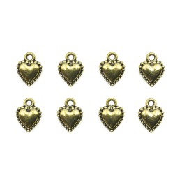 Corazon hueco con argolla 15x11mm de pewter para collar pulsera y aretes
