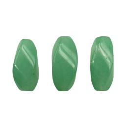 Piedra Natural 8x18mm Ovoide Twister Green Aventurine