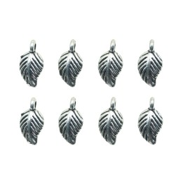 Hoja hueca con argolla 15x9mm de pewter para collar pulsera y aretes