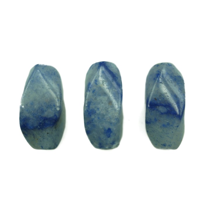 Piedra Natural 8x18mm Ovoide Twister Blue Aventurine