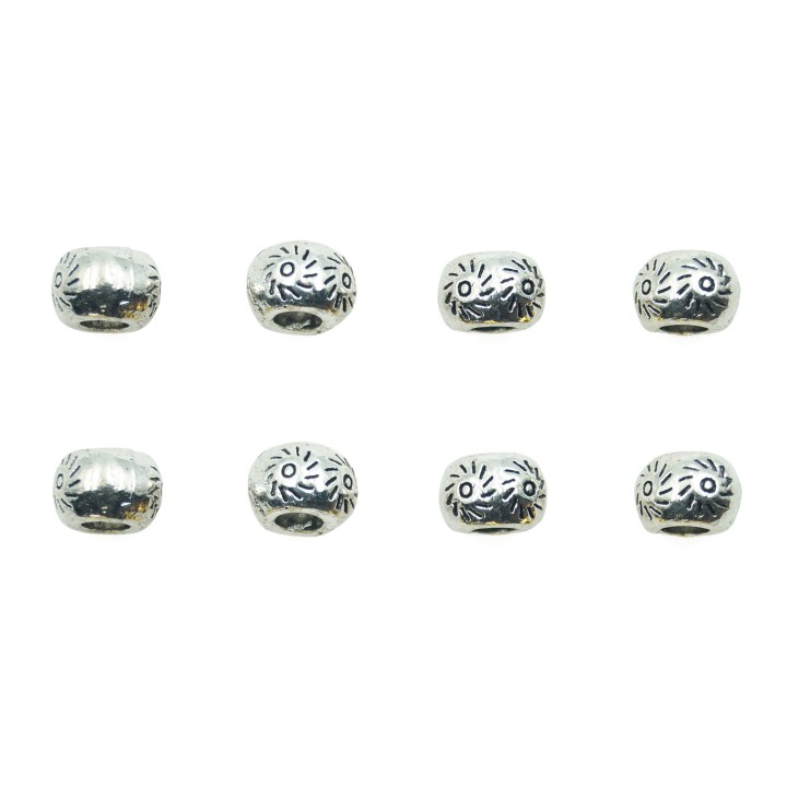 Dona grabada con argolla 8x6mm de pewter para collar y pulsera