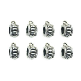 Redondo con argolla 14x10mm de pewter para collar y pulsera