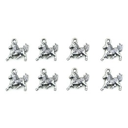 Caballo plano con argolla 17x15mm de pewter para collar pulsera y aretes