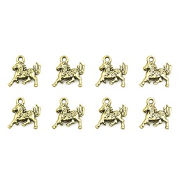 Caballo plano con argolla 17x15mm de pewter para collar pulsera y aretes