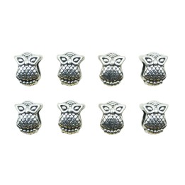 Buho perforado 11x10mm de pewter para collar y pulsera