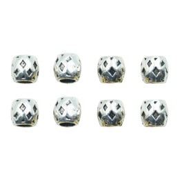 Barril grabado 9x9mm de pewter para collar y pulsera