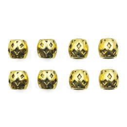 Barril grabado 9x9mm de pewter para collar y pulsera