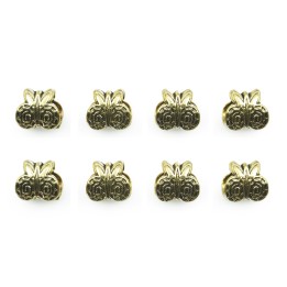 Mariposa perforada 10x10mm de pewter para collar y pulsera
