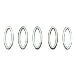 Argolla Ovalada 9x20mm de plastico para collar y pulsera