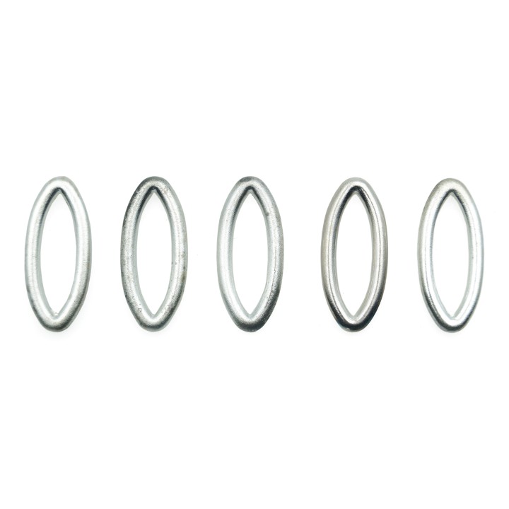 Argolla Ovalada 9x20mm de plastico para collar y pulsera