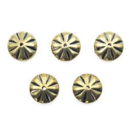 Platillo rayado 17x9mm de plastico para collar pulsera y aretes