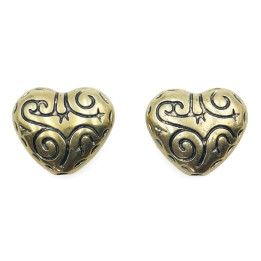 Corazon grabado 20x22mm de plastico para collar pulsera y aretes