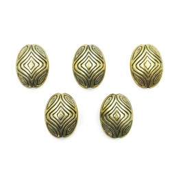Oval grabado 18x13mm de plastico para collar pulsera y aretes