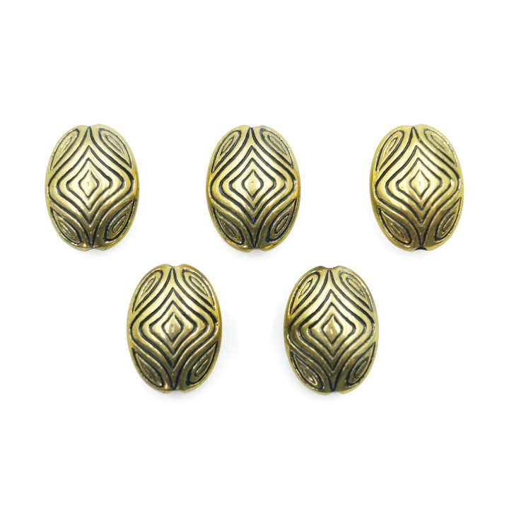 Oval grabado 18x13mm de plastico para collar pulsera y aretes