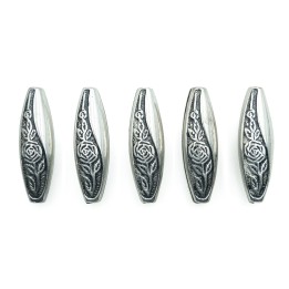 Navet con flor 35x11mm de plastico para collar pulsera y aretes
