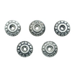 Rondel grabado 19x8mm de plastico para collar y pulsera