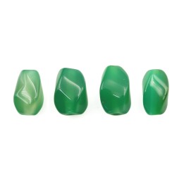Piedra Natural 15x7mm Ovoide Twister 4 Caras Green Aventurine