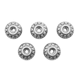 Rondel grabado 19x8mm de plastico para collar y pulsera