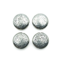 Luneta grabada 19x7mm de plastico para collar pulsera y aretes