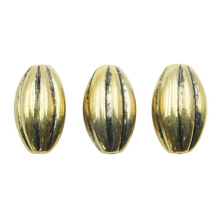 Ovoide rayado 25x15mm de plastico para collar pulsera y aretes