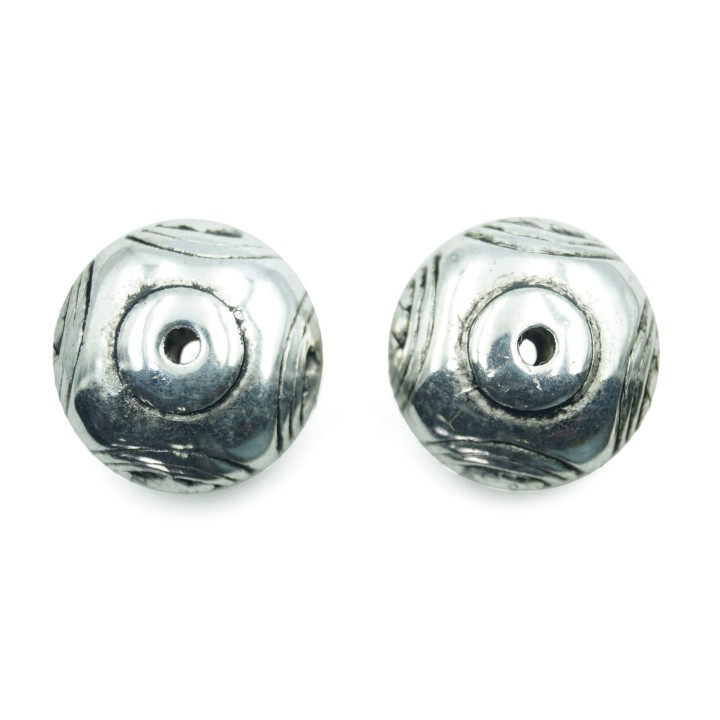Luneta grabada 24x14mm de plastico para collar y pulsera
